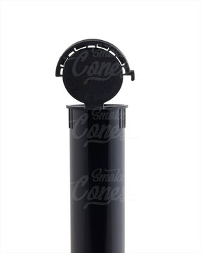 Child Resistant & Tamper Evident | Pop Top Plastic Pre-Roll Tubes (Open) | 116mm - Black - 1000 Count