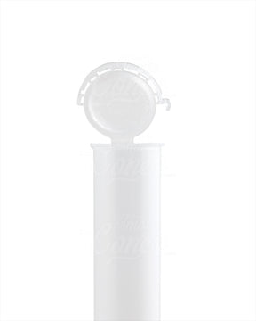 Child Resistant & Tamper Evident | Pop Top Plastic Pre-Roll Tubes (Open) | 116mm - Clear - 1000 Count