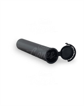 Child Resistant & Tamper Evident | Pop Top Plastic Pre-Roll Tubes (Open) | 98mm - Black - 1000 Count