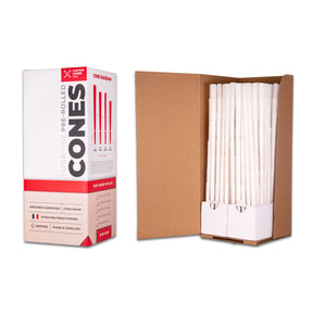 Custom Cones 98 Size 98mm Pre Rolled Bleached White Paper Cones 800/Box