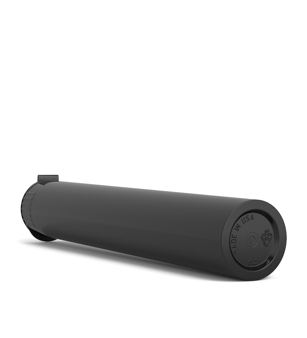 116mm Child Resistant King Size Pop Top Opaque Plastic Black USA Pre-Roll Tubes 1000/Count