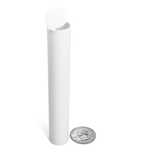 116mm Child Resistant King Size Pop Top Opaque Plastic White USA Pre-Roll Tubes 1000/Count