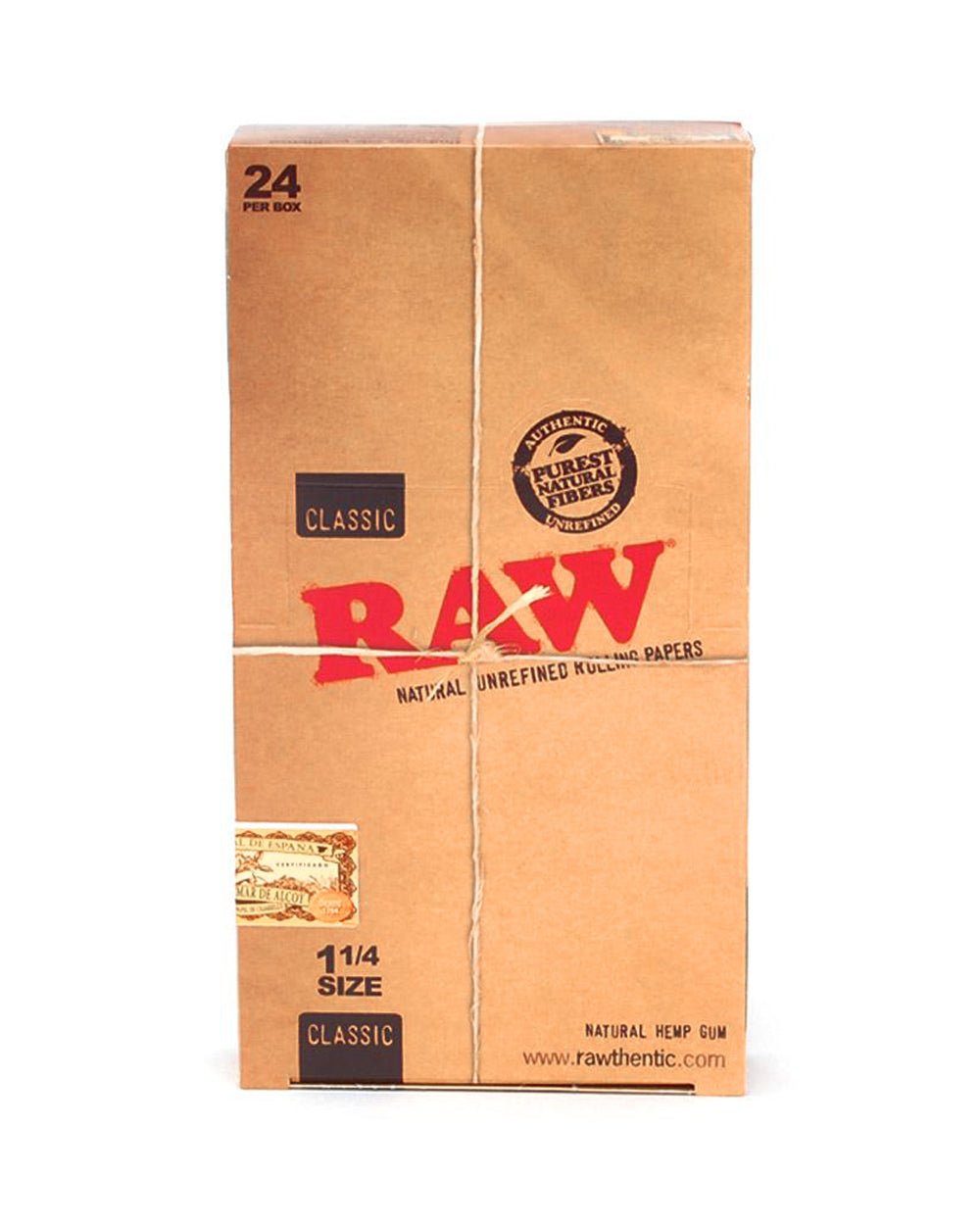  Raw Unrefined Classic 1.25 1 1/4 Tamaño Cigarrillo Papel de  liar Caja completa de 24 unidades : Todo lo demás