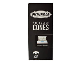 Futurola 84mm 1 1-4 Size Classic White Pre Rolled Paper Cones 900/Box - 2