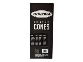 Futurola 84mm 1 1-4 Size Classic White Pre Rolled Paper Cones 900/Box - 3