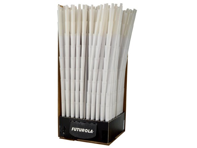 Futurola 84mm 1 1-4 Size Classic White Pre Rolled Paper Cones 900/Box - 4