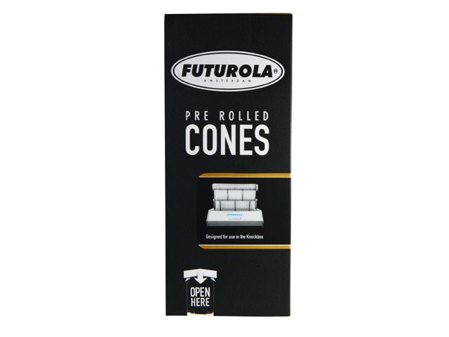 Futurola 84mm 1 1-4 Size Dutch Brown Pre Rolled Paper Cones 900/Box - 4