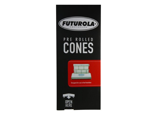 Futurola 98mm Reefer Size Classic White Pre Rolled Paper Cones 800/Box - 2