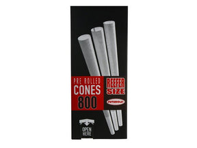 Futurola 98mm Reefer Size Classic White Pre Rolled Paper Cones 800/Box - 3