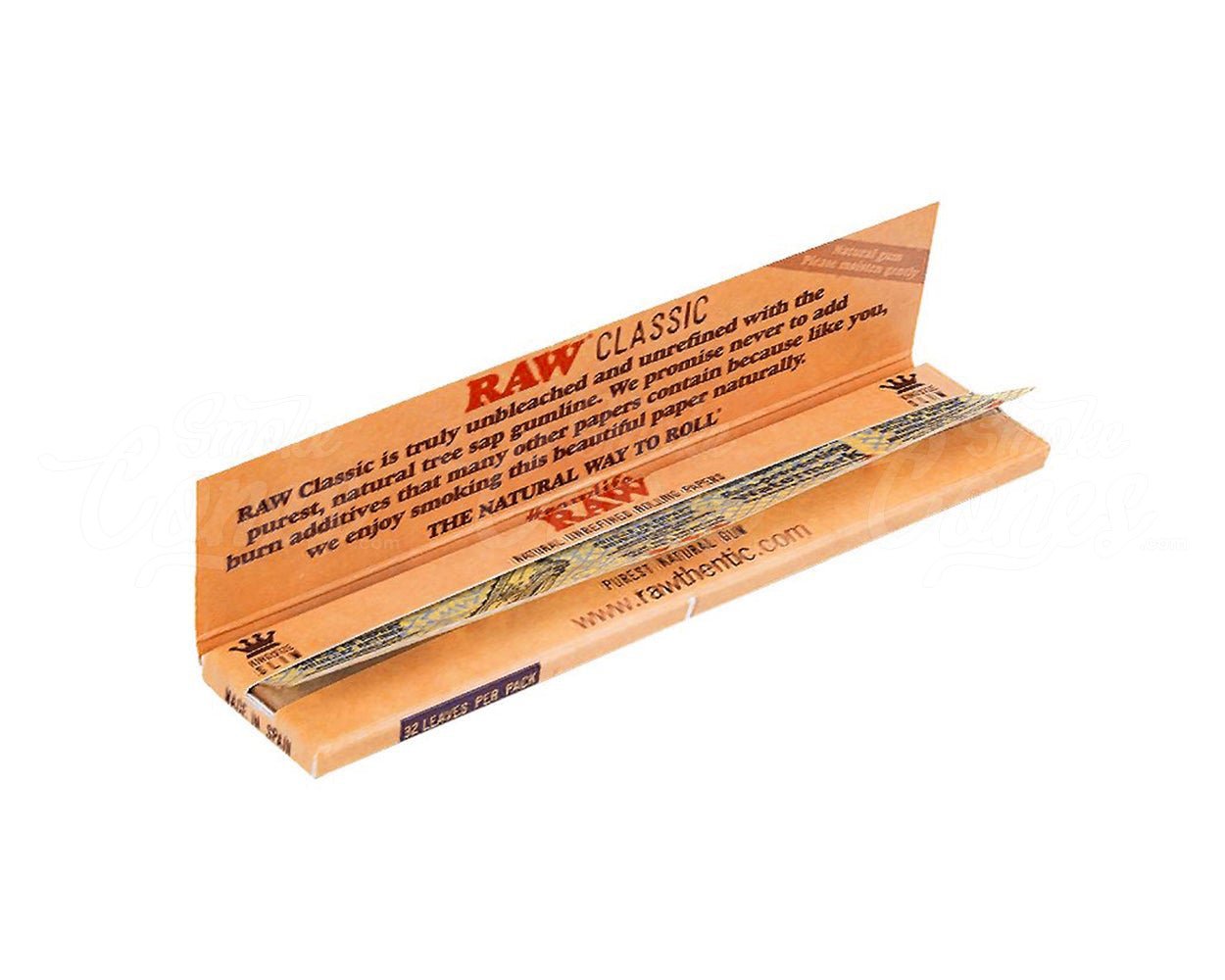 RAW King Size Slim Classic Rolling Papers 50/Box - 3