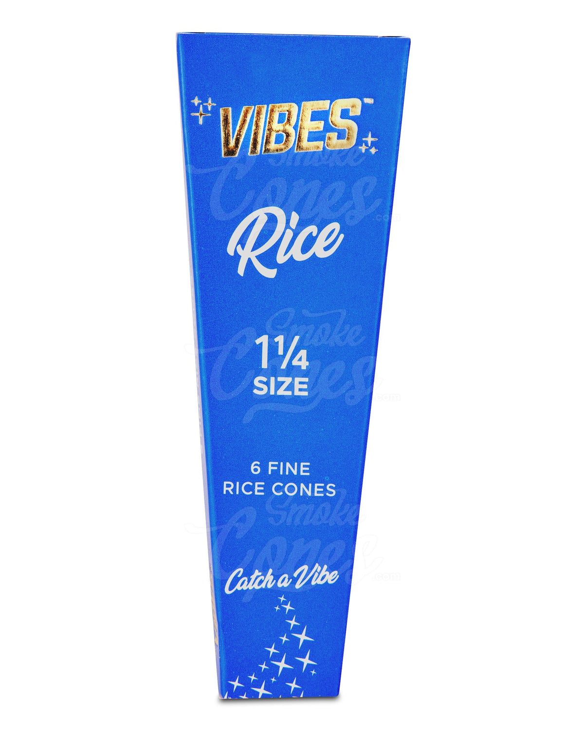 Vibes 84mm 1 1/4 Sized Pre Rolled Rice Paper Cones 30/Box - 2