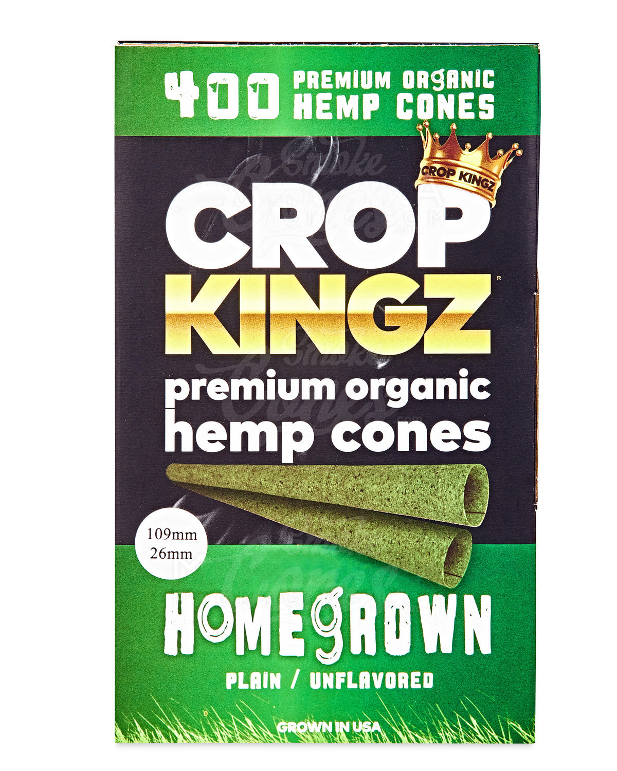 Crop Kingz 109mm King Sized Pre Rolled Organic Hemp Paper Cones 400/Box