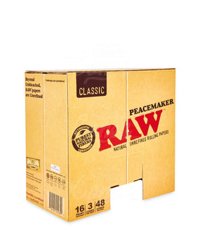 RAW 140mm Peacemaker Pre Rolled Unbleached Cones 16/Box - 3