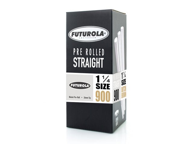 Futurola Dutch 84mm 1 1-4 Size Straight Pre Rolled Paper Cones 900/Box - 1