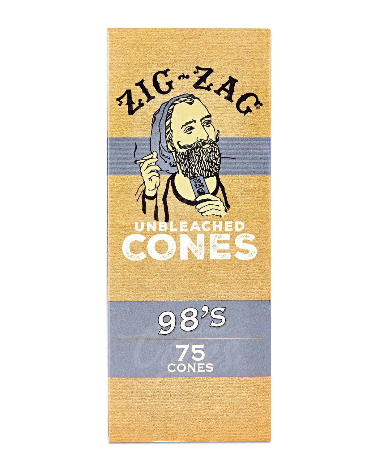 Zig-Zag 98's Unbleached Pre Rolled Paper Cones 75/Box - 2
