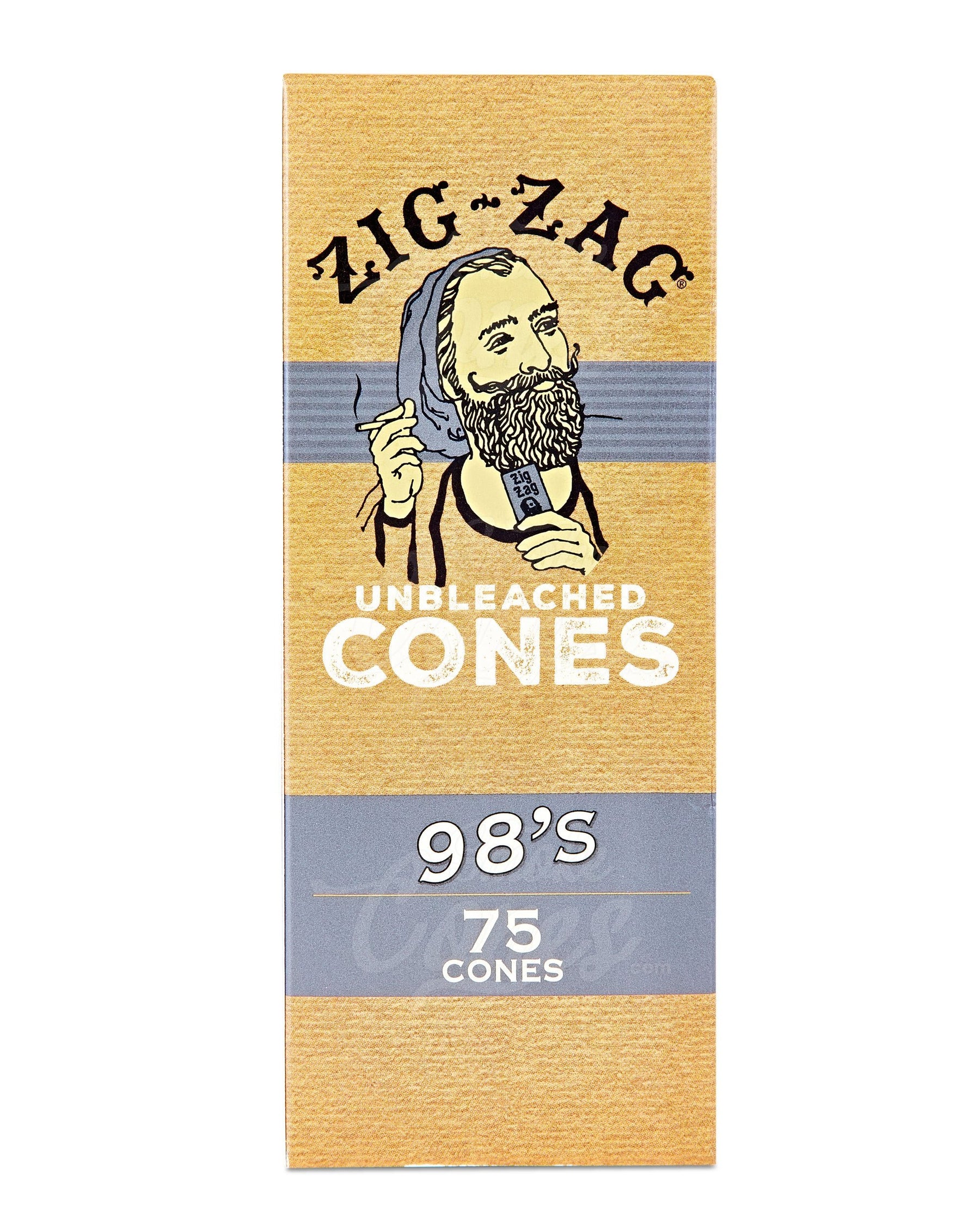 Zig-Zag 98's Unbleached Pre Rolled Paper Cones 75/Box - 2