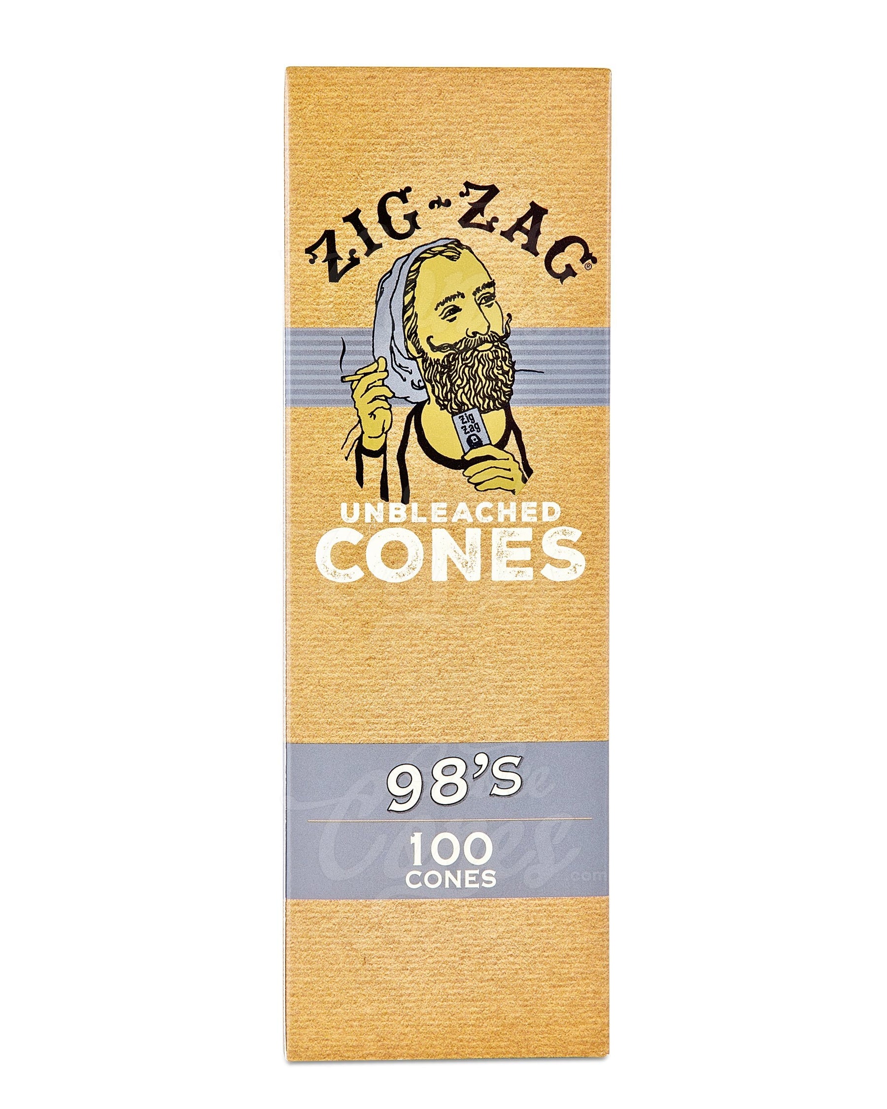 Zig Zag 98mm 98 Special Sized Pre Rolled Unbleached Paper Cones 100/Box - 4