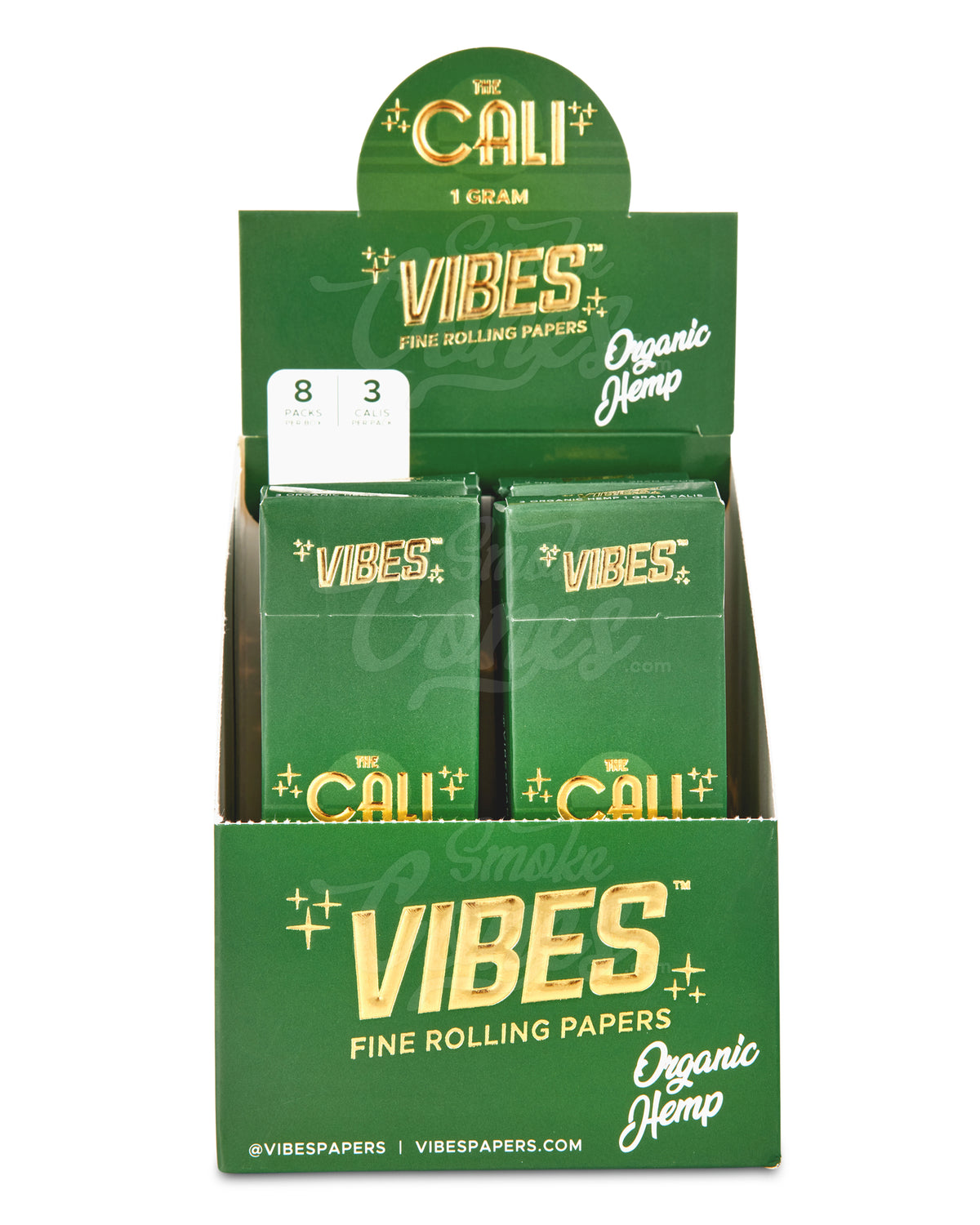 Vibes 110mm King Sized The Cali 1 Gram Organic Pre Rolled Hemp Paper Cones 24/Box
