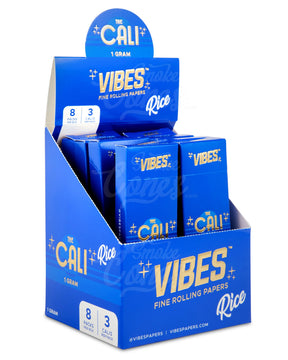 Vibes 110mm King Sized The Cali 1 Gram Pre Rolled Rice Paper Cones 24/Box - 1