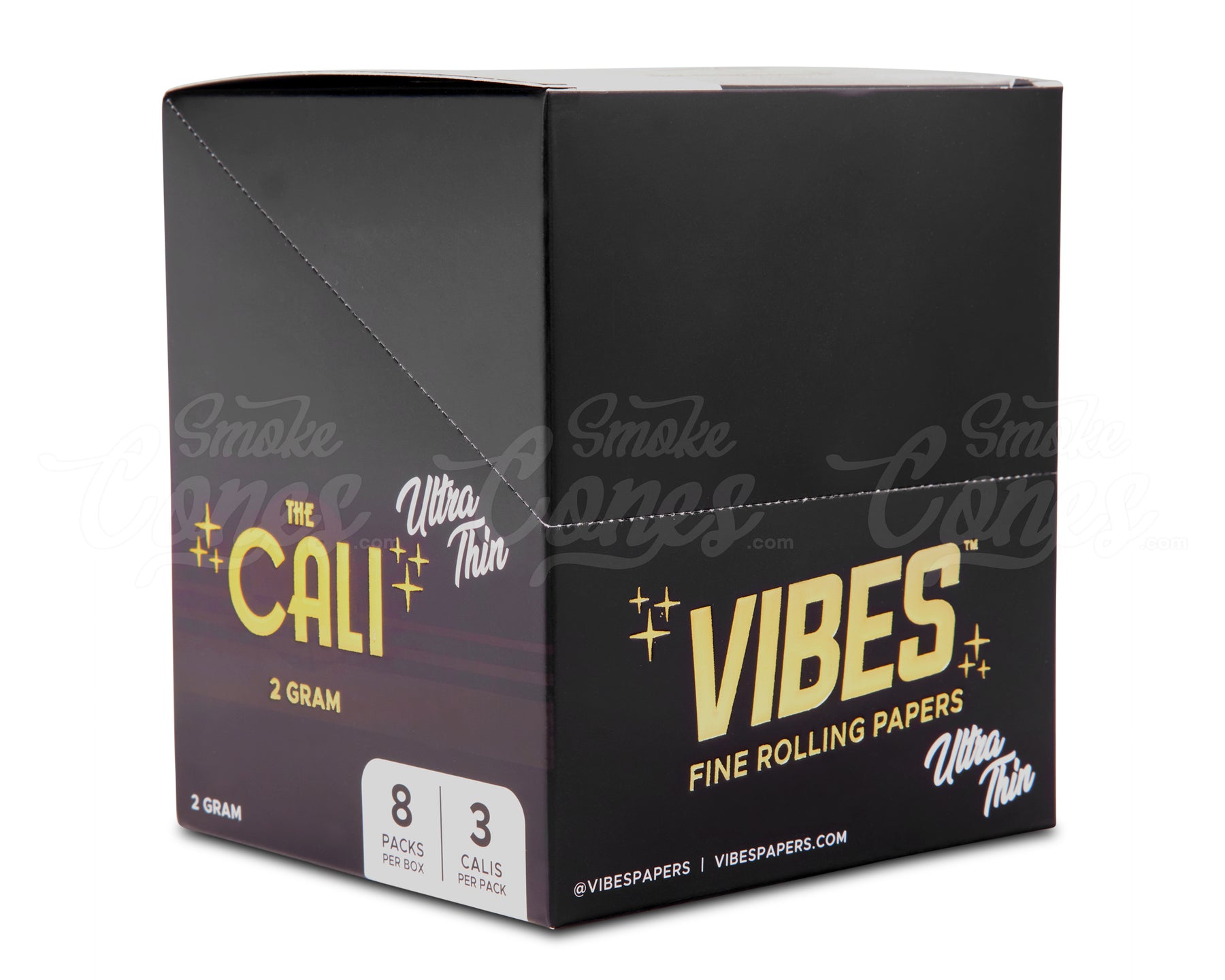 Vibes 110mm King Sized The Cali 2 Gram Pre Rolled Ultra Thin Paper Cones 24/Box