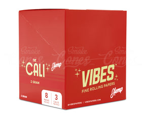 Vibes 110mm King Sized The Cali 2 Gram Pre Rolled Hemp Paper Cones 24/Box - 6