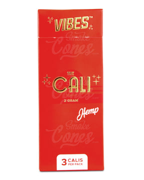 Vibes 110mm King Sized The Cali 2 Gram Pre Rolled Hemp Paper Cones 24/Box - 3