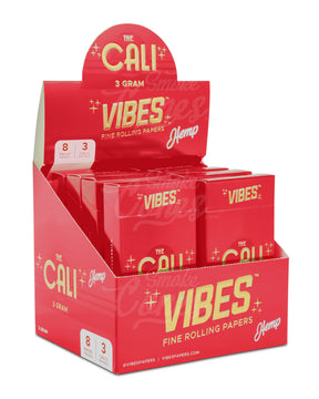 Vibes 110mm King Sized The Cali 3 Gram Pre Rolled Hemp Paper Cones 24/Box