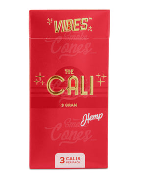 Vibes 110mm King Sized The Cali 3 Gram Pre Rolled Hemp Paper Cones 24/Box