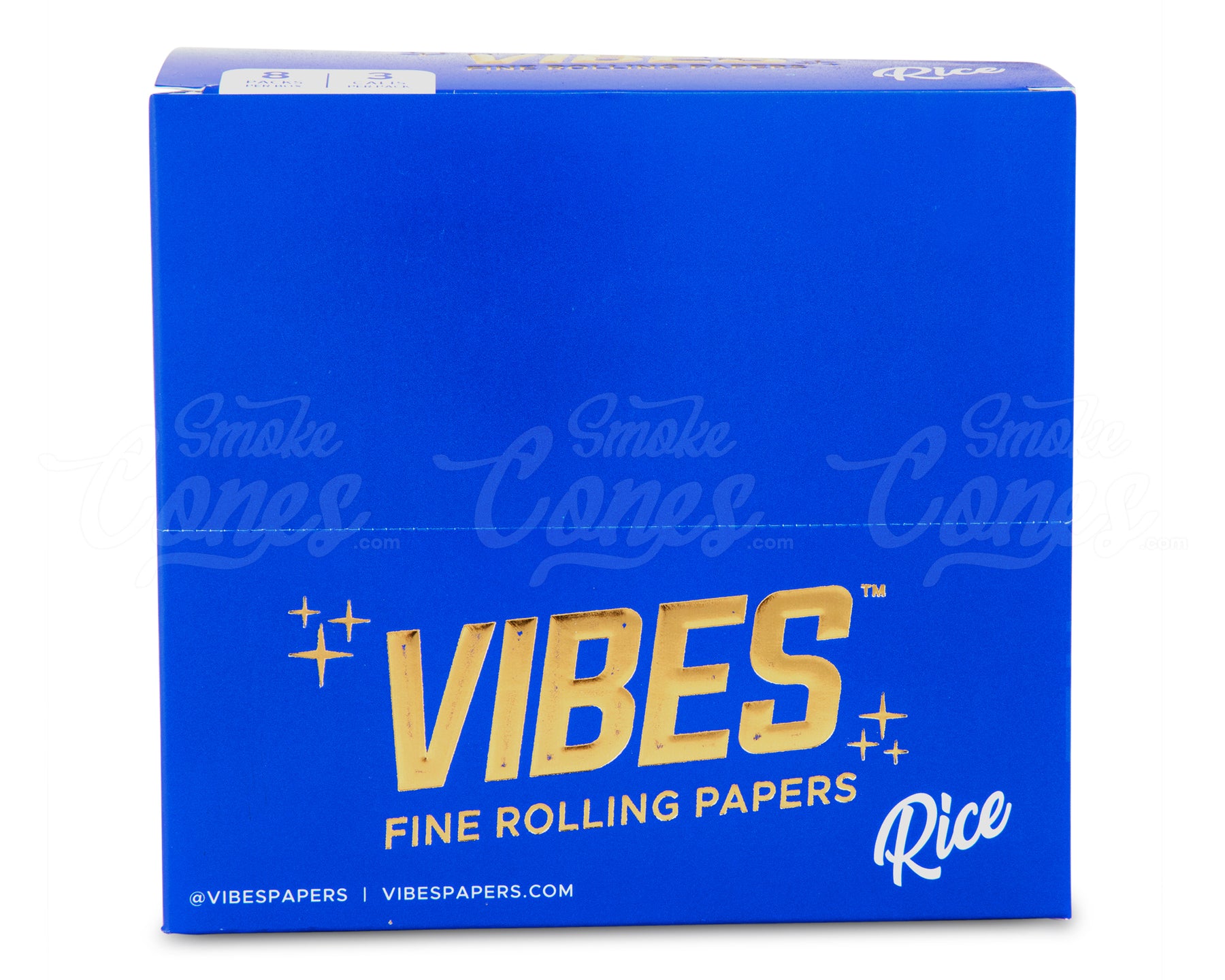 Vibes 110mm King Sized The Cali 3 Gram Pre Rolled Rice Paper Cones 24/Box - 6