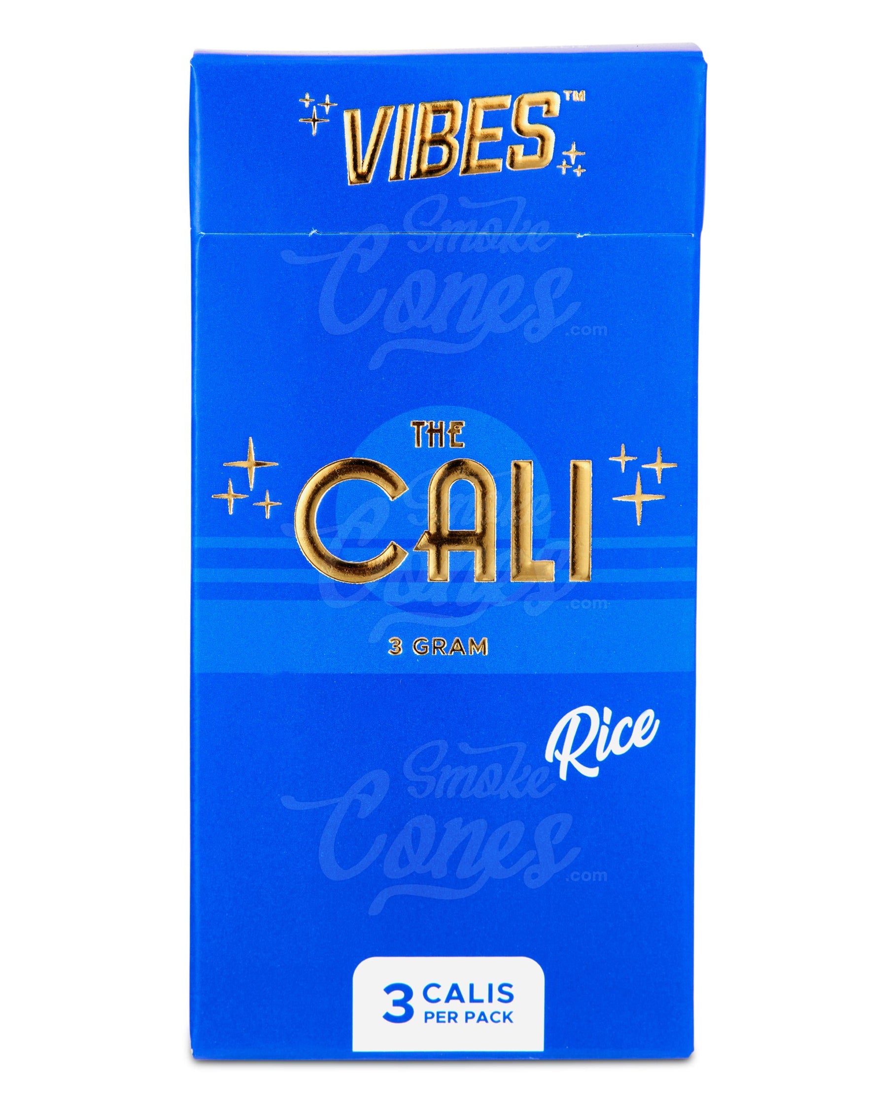 Vibes 110mm King Sized The Cali 3 Gram Pre Rolled Rice Paper Cones 24/Box - 2