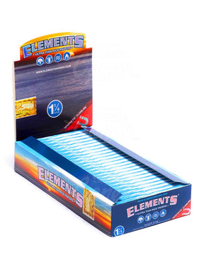 Elements 83mm 1 1/4 Size Ultra Thin Rice Paper Pre Rolled Cones 25/Box - 1
