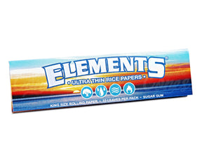 Elements 110mm King Size Ultra Thin Rice Rolling Papers 50/Box - 3