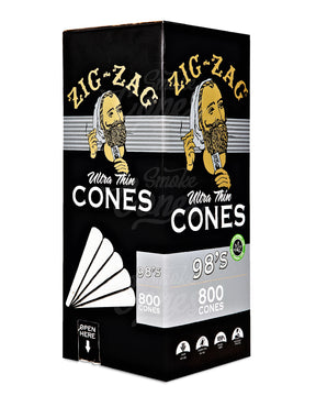 Zig Zag 98mm 98 Special Sized Pre Rolled Ultra Thin Paper Cones 800/Box