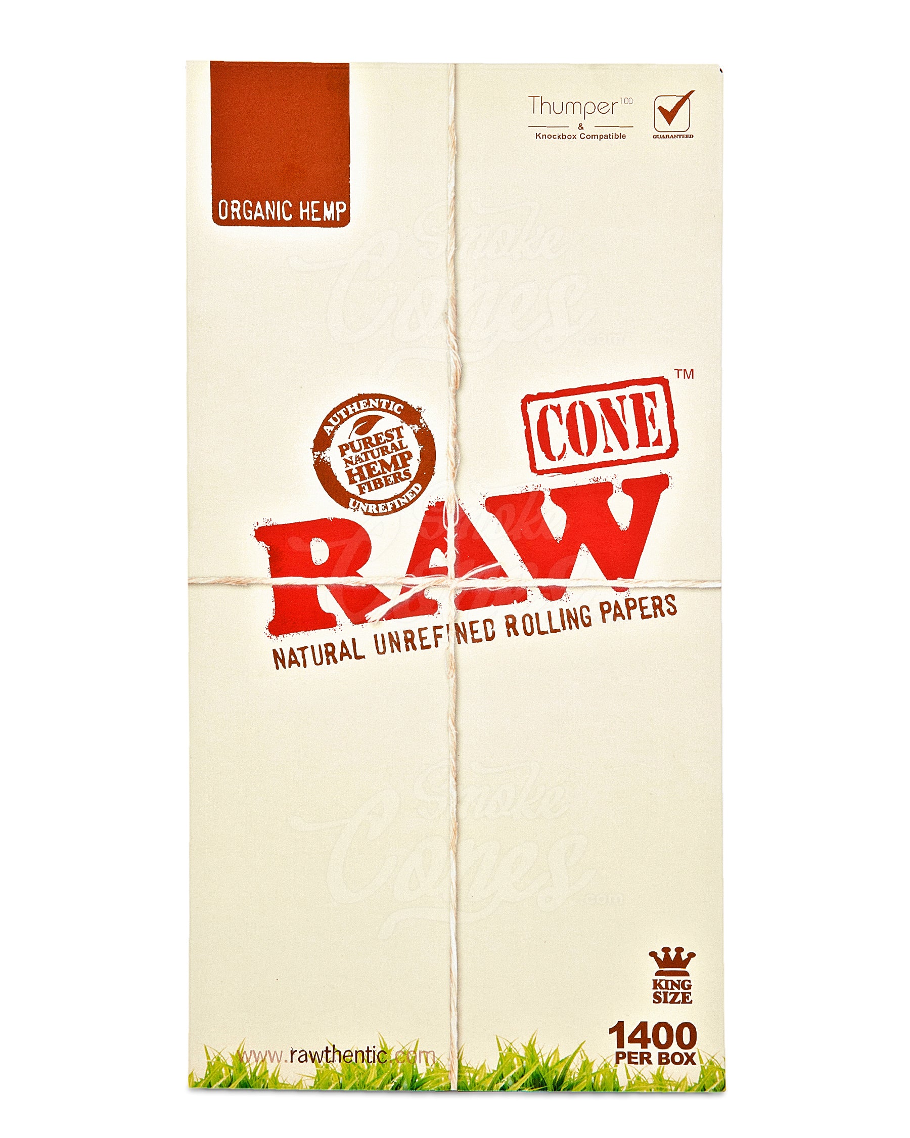 RAW 109mm Organic King Sized Pre Rolled Hemp Cones 1400/Box