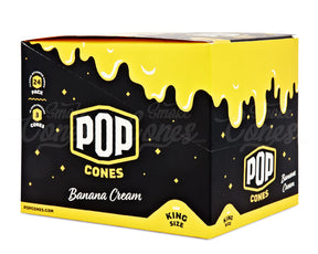 Pop Cones Banana Cream 109mm King Sized Pre Rolled Cones 24/Box