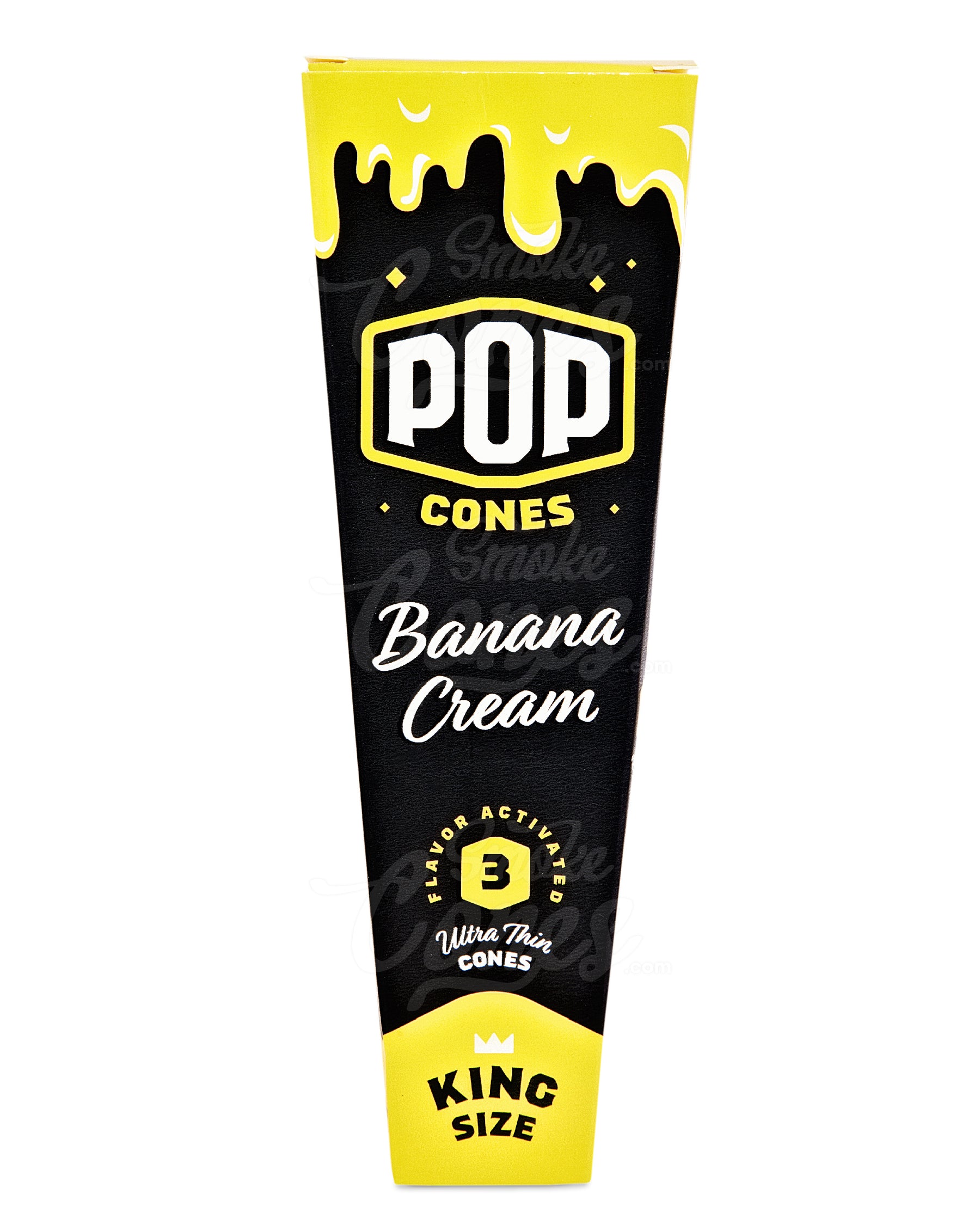Pop Cones Banana Cream 109mm King Sized Pre Rolled Cones 24/Box