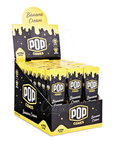 Pop Cones Banana Cream 109mm King Sized Pre Rolled Cones 24/Box