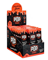 Pop Cones Strawberry Jam 84mm 1 1/4 Sized Pre Rolled Cones 24/Box