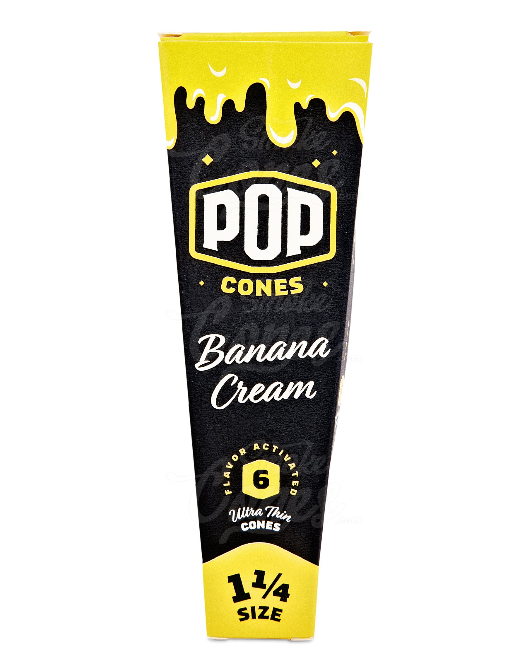 Pop Cones Banana Cream 84mm 1 1/4 Sized Pre Rolled Cones 24/Box