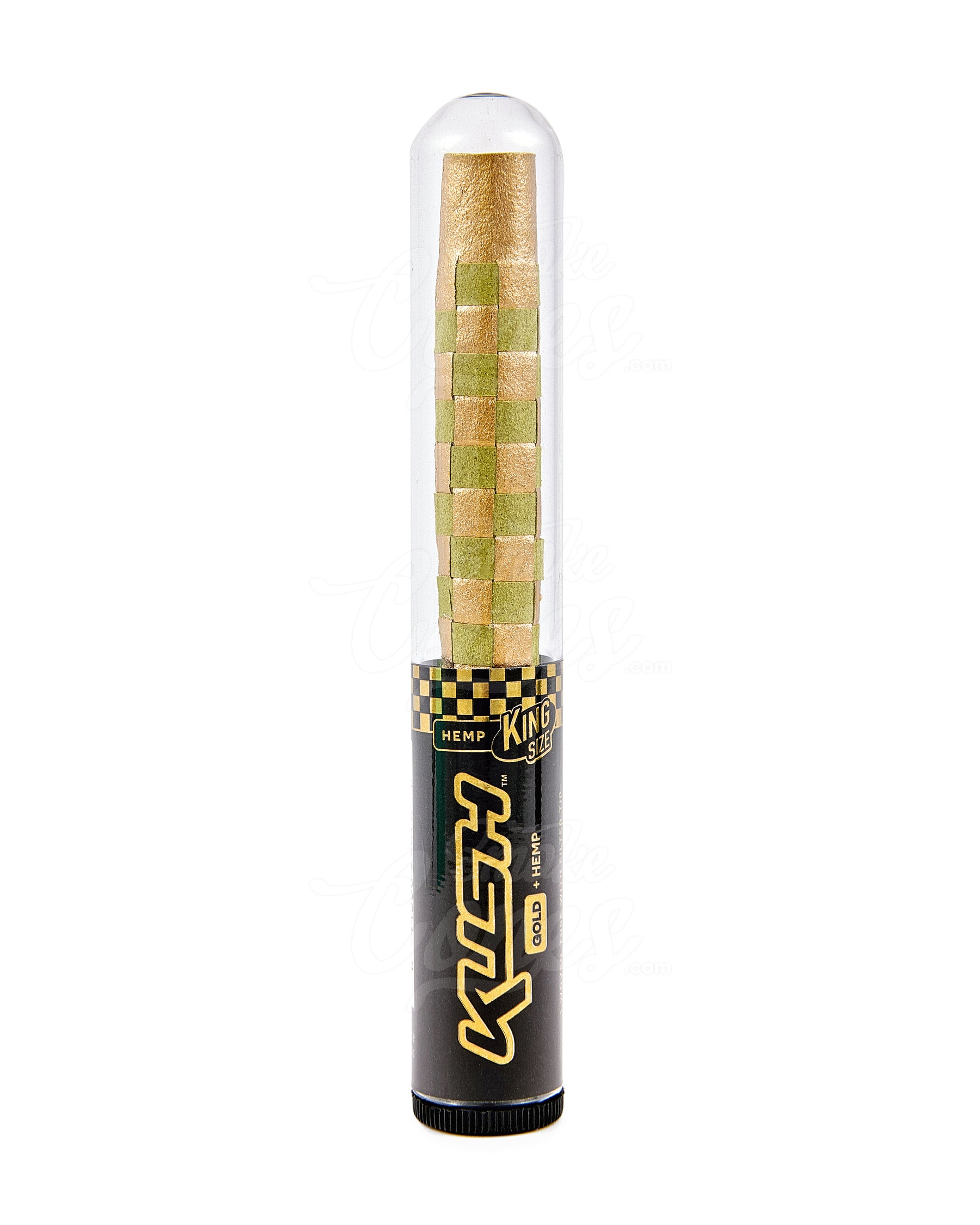 Kush 24K Gold Woven Hemp King Size Pre Rolled Cones w/ Filter Tip 4/Box - 2