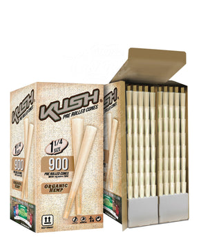 Kush 1 1-4 Size Organic Hemp Pre Rolled Cones w/ Filter Tip 900/Box - 2