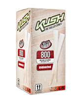 Kush 109mm King Size Unbleached Pre Rolled Cones w/ Filter Tip 800/Box - 1