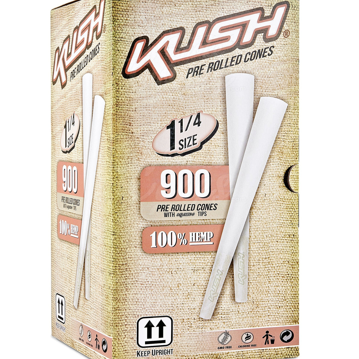 CLEARANCE SALE Rolling Paper deals Hemp Pre-Rolled Cones (Special Organic Hemp 1 1/4 Size Case) 24 Packs, 144 Cones by King Kush