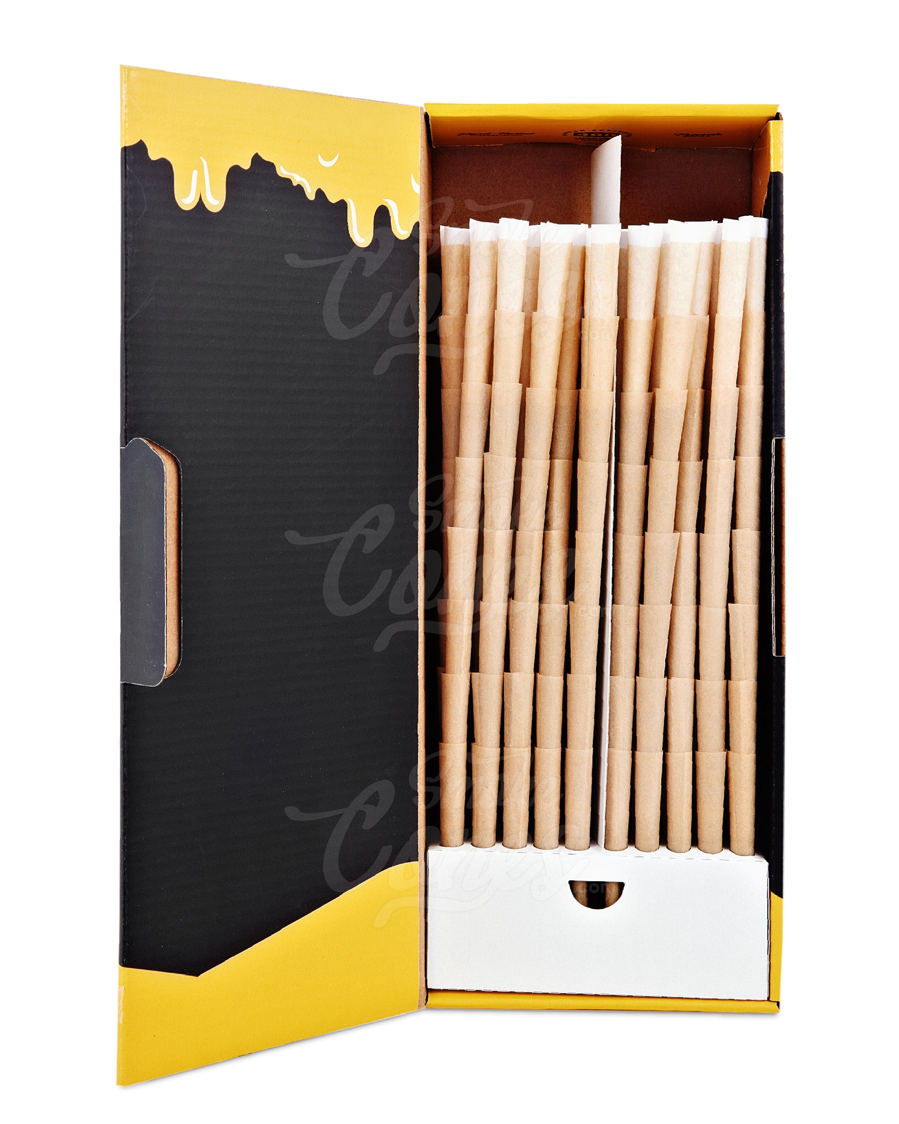 Pop Cones Banana Cream 84mm 1 1/4 Sized Unbleached Pre Rolled Cones 400/Box