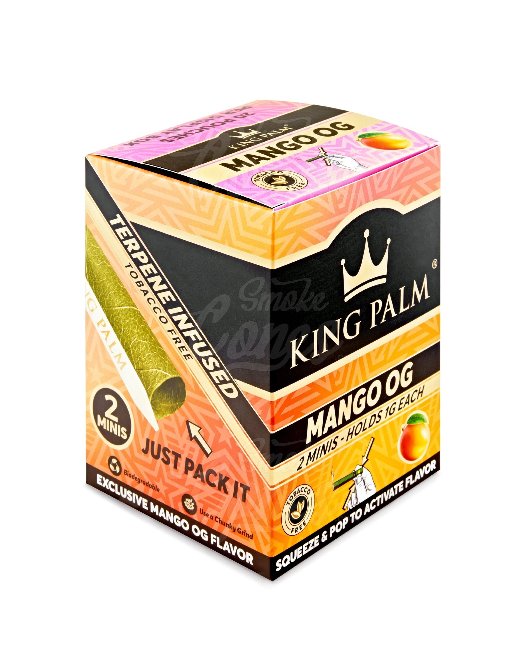King Palm Mango OG Natural Mini Leaf Blunt Wraps 20/Box - 2