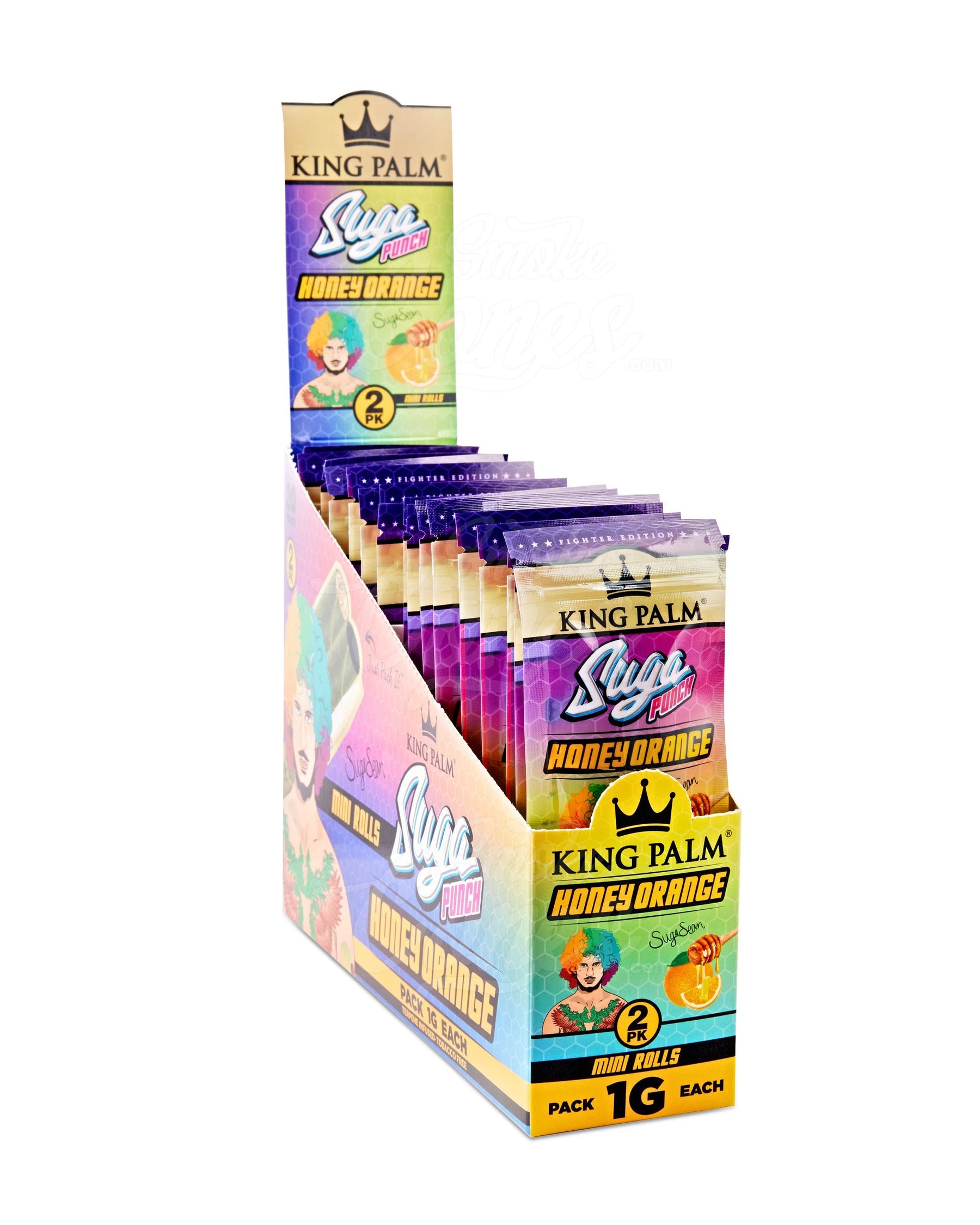 King Palm Suga Punch Natural Mini Leaf Blunt Wraps 20/Box - 1