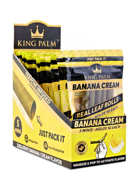 King Palm Banana Cream Natural Mini Leaf Blunt Wraps 15/Box