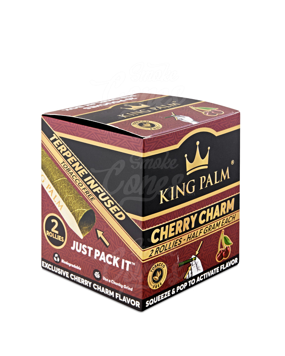 King Palm Cherry Charm Natural Rollie Leaf Blunt Wraps 20/Box - 2