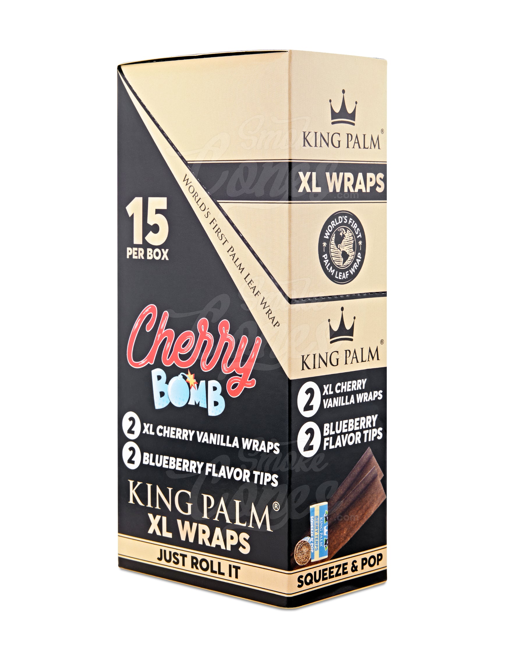 King Palm Cherry Bomb Palm Leaf Blunt Wraps 15/Box