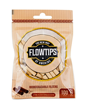 FLOWTIPS 20mm Unbleached Biodegradable Filter Tips 10/Box